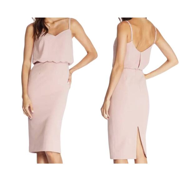 Dress the Population dress Alondra blouson sheath pink X-Large XL - Picture 1 of 5